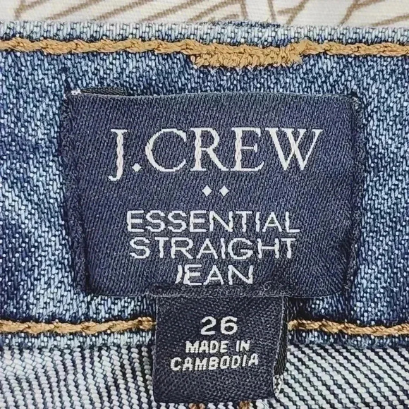 J. Crew Essential Straight Jeans High Rise Women's Size 26 1548 - Picture 5 of 7